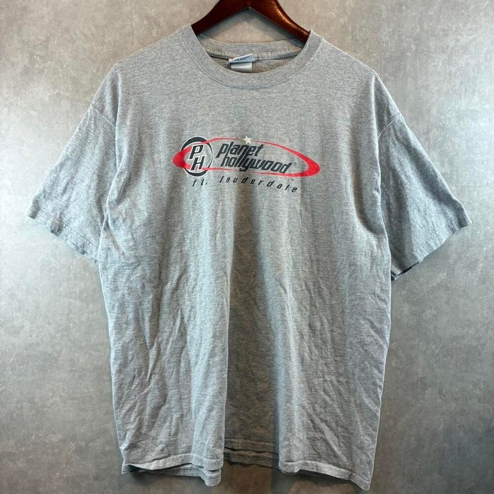 Planet-hollywood Men's Grey T-shirt